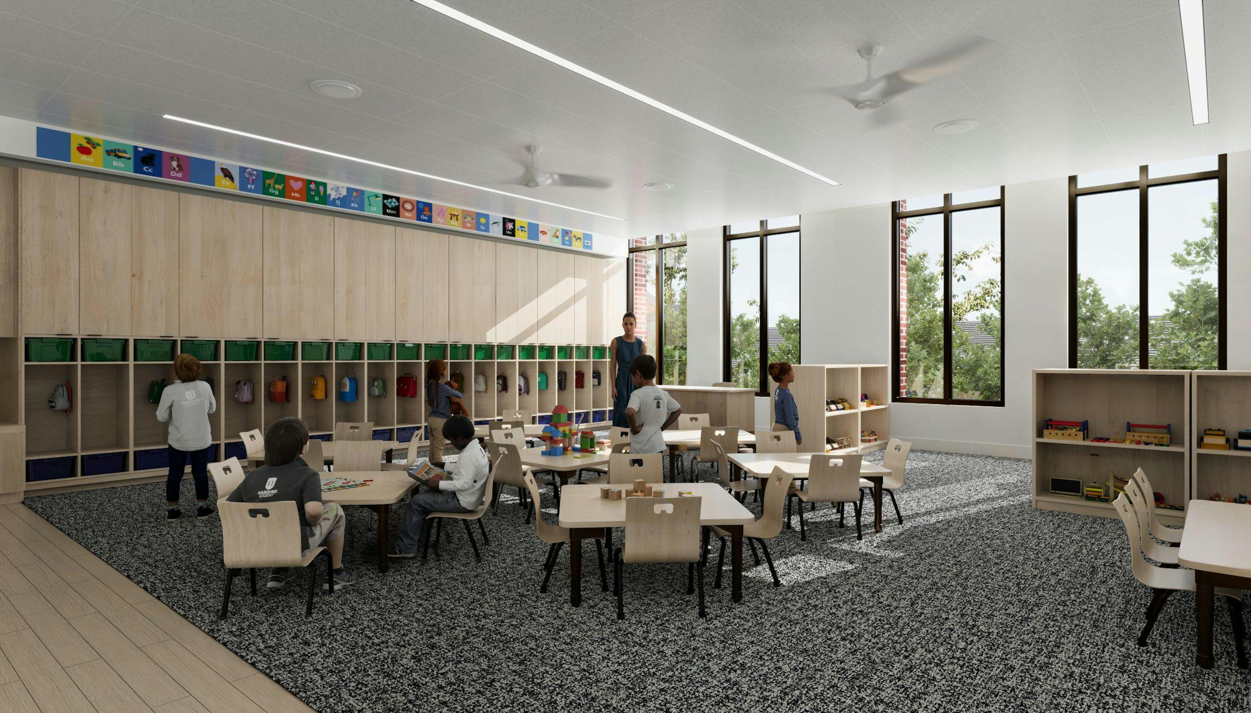 Interior Kindergarten Classroom