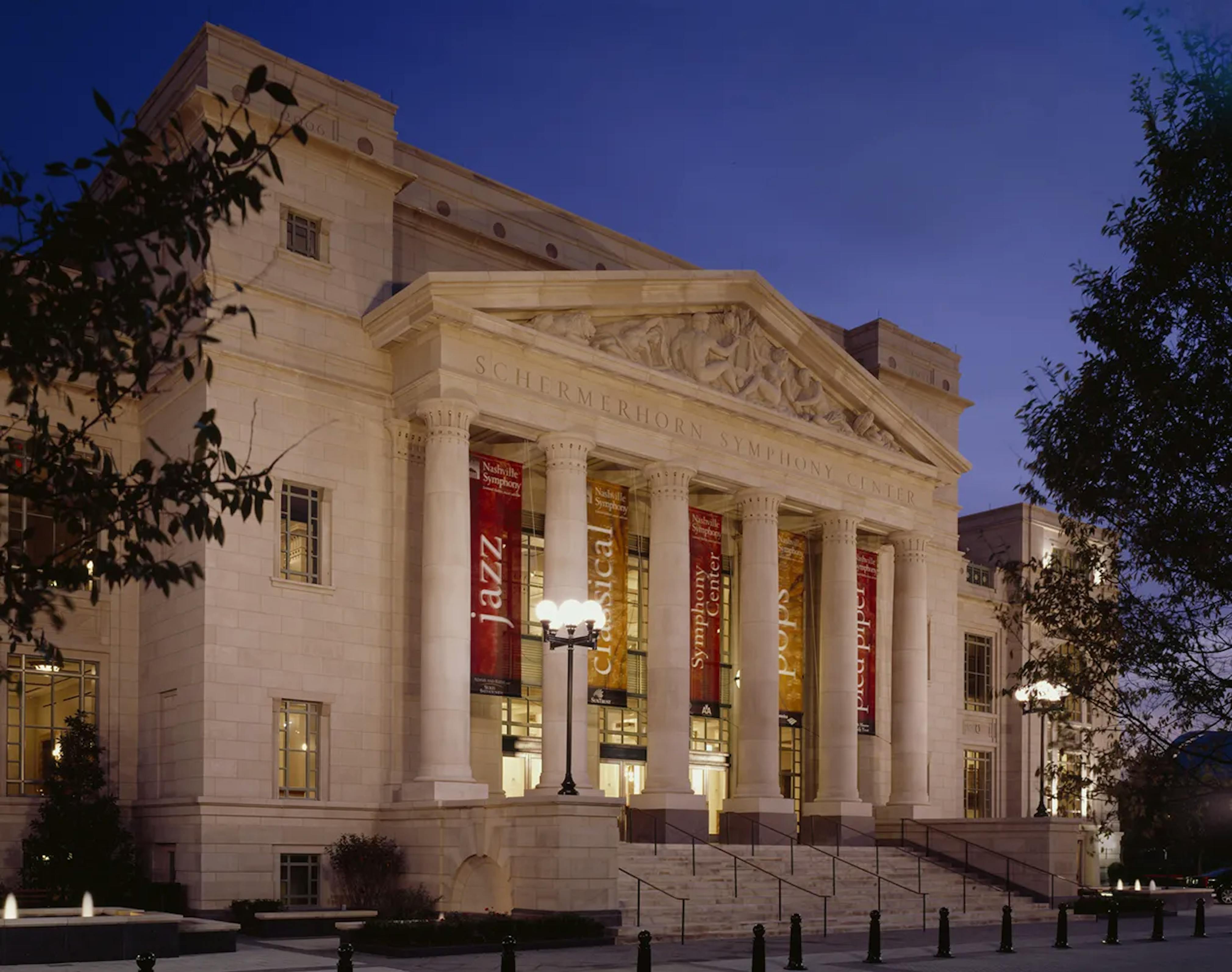 North Front Entrance at Dusk