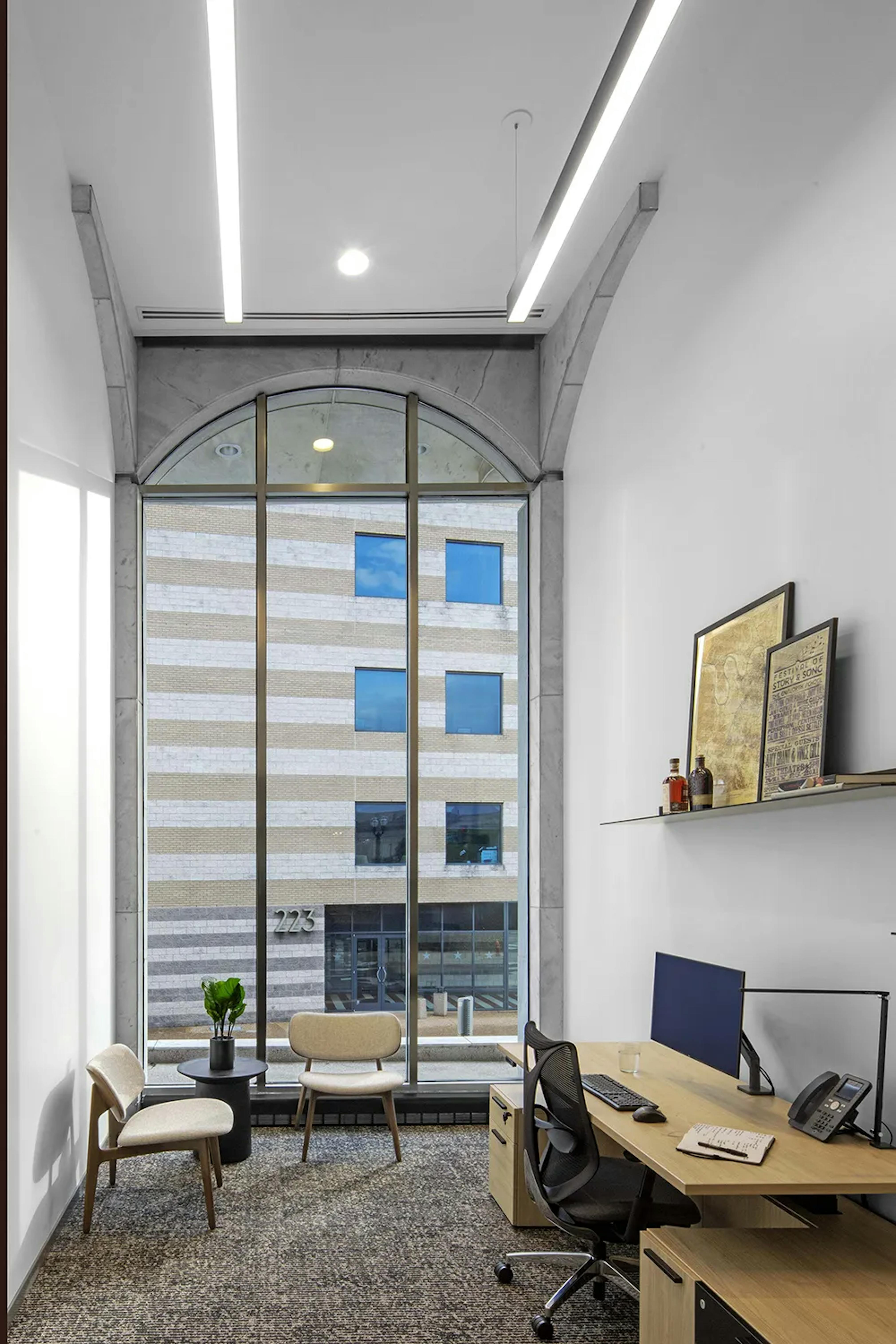 UTA Nashville_Private office in modern adaptive reuse of historic building Nashville